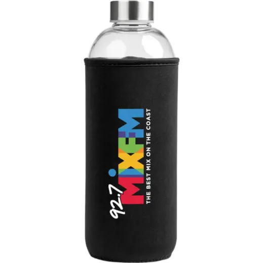 Kooshty Jumbo Glass Water Bottle Black Branded